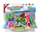 OBL10265382 - 益智DIY百变拼装小颗粒通心水管道积木戏水玩具（小袋装约60～70个个配件）（升级汽车造型+可戏水导流水源方向+含说明书）