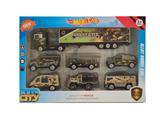 OBL10266484 - 1:64合金滑行军事车配拖头车飞机套装
7只装