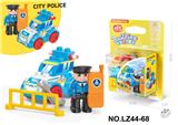 OBL10268490 - ABS料DIY创意警察警车桌面大颗粒积木乐高兼容科教益智13PCS