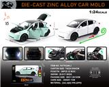 OBL10273570 - 英文1:24合金灯光音效特斯拉Model Y车模