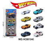 OBL10273892 - 1:64合金车（赛车）5只装