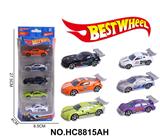 OBL10273895 - 1:64合金车（赛车）5只装