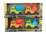 OBL10274591 - 麦秆料滑行工程车2只装（2款混装）