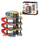 OBL10282357 - 停车场配5只铁皮车，滑行(34PCS)