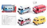 OBL10285971 - 1:18瓦兹旅行者合金回力警车（带声光）