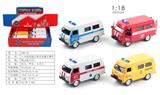 OBL10285972 - 1:18瓦兹旅行者合金回力警车（带声光）(6PCS)