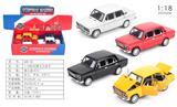 OBL10285978 - 1:18拉达合金回力车（六开带声光）(6PCS)