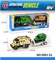 OBL10291549 - 大号惯性单排乌尼莫克军车拖小号惯性单排乌尼莫克军车