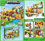 OBL10291711 - 拼装小颗粒积木小颗粒积木轨道滚珠鸭鸭乐园（425+PCS大盒装)内置步骤分包