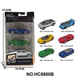 OBL10297448 - 1:64合金车6款3只盒装