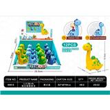 OBL10300199 - 12只装4色按压萌萌腕龙