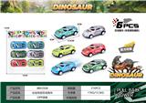 OBL10300464 - 回力车合金铁皮跑车保时捷911恐龙（6PCS）