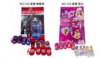 OBL10300619 - 蜘蛛侠，芭比音乐灯光翻盖手机（两款混装）