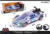 OBL10305783 - 1:16五通灯光带喷雾遥控跑车(明苯灯光壳)