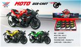 OBL10306737 - 1:14 合金摩托车 川崎H2 回力 软胶把（12只装）