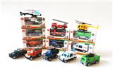 OBL10307271 - 1:64合金车城市服务车配飞机套装滑行功能 8款混装