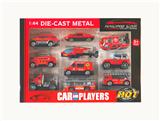 OBL10307282 - 1:64合金车滑行消防车10只套装