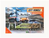 OBL10307334 - 1:64合金滑行拖头军事货柜车  
