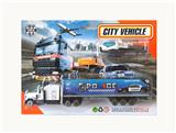 OBL10307338 - 1:64合金滑行拖头军事货柜车  

