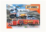 OBL10307340 - 1:64合金滑行拖头军事货柜车  

