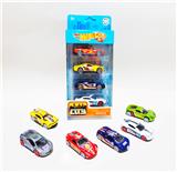 OBL10307345 - 1:64合金滑行赛车4只装  6款车混装
