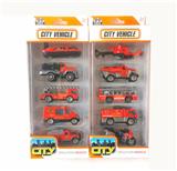 OBL10307355 - 1:64合金滑行消防车/飞机5只套装  2款混装
