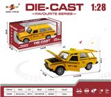 OBL10307852 - 1:28 仿真回力合金四开门拉达 出租车带灯光音乐