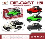 OBL10307856 - 1:28 仿真回力合金三开门牧马人敞篷带灯光音乐