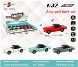 OBL10307884 - 1:32 仿真回力合金车两开门经典老爷车宝马硬顶 带灯光音乐