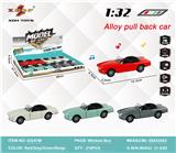 OBL10307885 - 1:32 仿真回力合金车两开门经典老爷车宝马敞篷 带灯光音乐