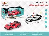 OBL10308025 - 1:32 仿真布加迪 回力合金警车开门带灯光音乐 红/白