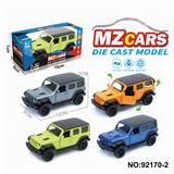 OBL10308316 - 1：36合金车模3开门回力
越野车4色混装
