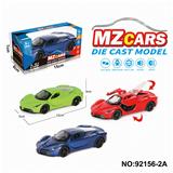 OBL10308331 - 1：36合金车模3开门回力
跑车3色混装（声光版）