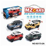 OBL10308348 - 1:36合金车模3开门回力
越野车2款4色混装
(移印版)(声光版)