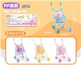 OBL10309952 - 铁制手推车配12寸娃娃四色