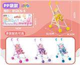 OBL10309956 - 塑料手推车配12寸娃娃四色