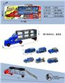 OBL10316987 - 手提礼盒滑行货柜车带6只滑行AB警车