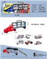 OBL10316990 - 手提礼盒滑行货柜车带4只滑行AB救护车
+1飞机+1滑行沙滩摩托车