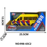 OBL10320650 - 4开门惯性灯光车（黄）