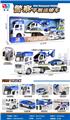 OBL10321910 - 拖头托板运输车(飞机+小汽车)蓝色（警车款）