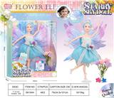 OBL10322088 - Starry Sky11.5寸11关节-花仙子镶钻石翅膀系列-发夹*2 仿真花束*2 皇冠*1