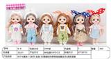 OBL10323852 - 【英文】6寸16厘米 13关节 实身 3D真眼时尚萝莉娃娃戴头饰 多款混装