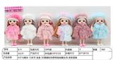 OBL10323853 - 【英文】6寸16厘米 13关节 实身 3D真眼时尚萝莉娃娃戴头饰 多款混装