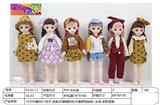 OBL10323859 - 【英文】12寸30厘米21关节 实身3D真眼时尚卡通萝莉娃娃+头饰 多款混装
