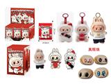 OBL10327982 - 限量版POPMART泡泡玛特LABUBU  心动马卡龙8寸可口可乐和泰国限定款毛绒搪胶拉布布带钥匙扣带名片3款6PC