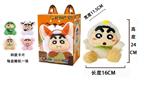 OBL10327998 - 1比1高品质毛绒PP塞棉身体搪胶头搪小偶M蜡笔小新系列 母鸡小新    4款卡片随机一款