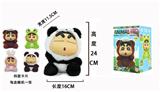 OBL10328008 - 限量版灵动创想1比1高品质毛绒PP塞棉身体搪胶头搪小偶M系列 熊猫小新   4款卡片随机一款