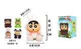 OBL10328009 - 限量版灵动创想1比1高品质毛绒PP塞棉身体搪胶头搪小偶M系列  粉兔小新    4款卡片随机一款