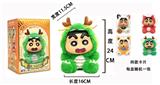 OBL10328019 - 隐藏版1比1高品质毛绒PP塞棉身体搪胶头搪小偶M系列  青龙小新   4款卡片随机一款