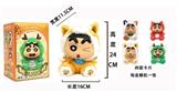 OBL10328020 - 隐藏版1比1高品质毛绒PP塞棉身体搪胶头搪小偶M系列 小黄狗小新  4款卡片随机一款